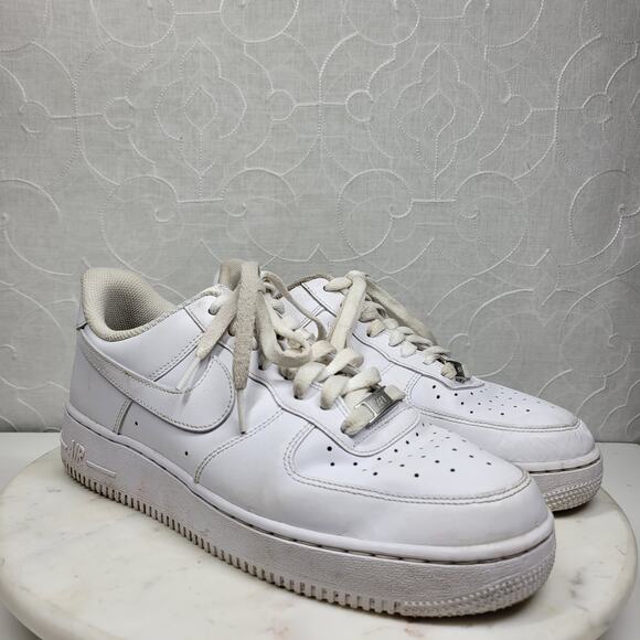 Nike Air Force 1 Low '07 Triple White CW2288-111 Men’s 9 Leather Sneakers - Picture 4 of 13